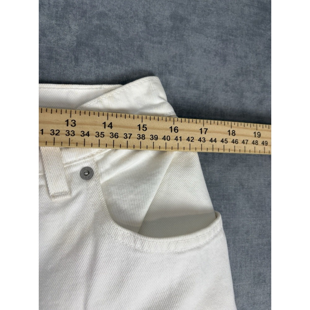 Vintage 90s Levis 551 Womens 16 Long White Jeans USA Relaxed Tapered Distressed - Picture 6 of 16